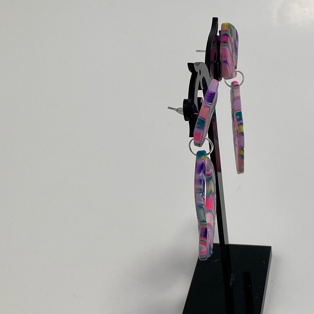 Unique Handmade Polymer Clay Stud Earrings - Picture 12 of 14